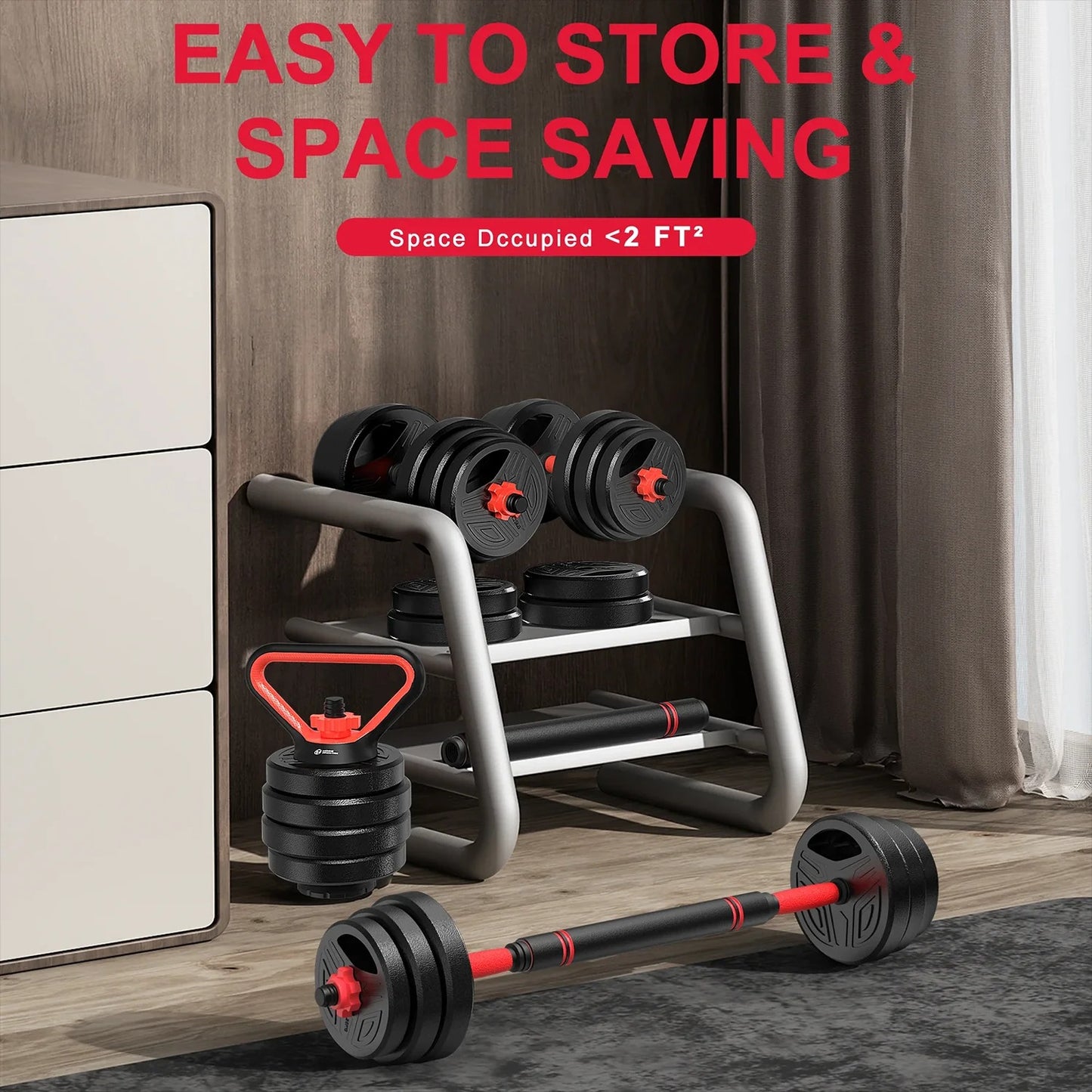 3-in-1 Dumbbell Home Gym Set