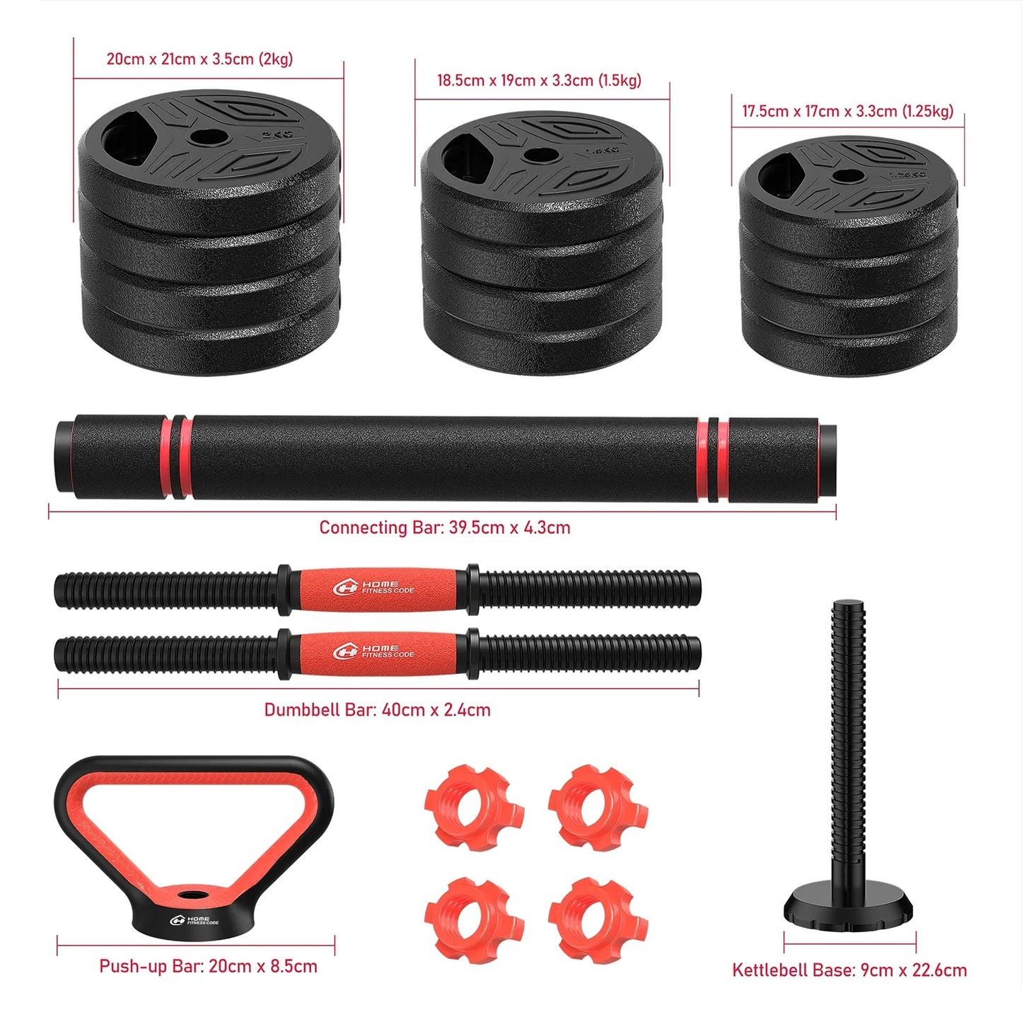 3-in-1 Dumbbell Home Gym Set